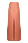 Max Mara Silk Organza Trousers In Orange