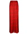 Max Mara Silk Trousers In Red