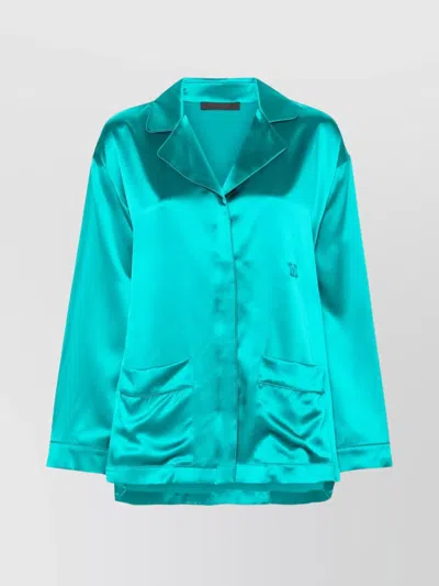 MAX MARA SILK TUNIC WITH DROP SHOULDER DESIGN