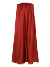 Max Mara Silk Twill Corset Dress In Red