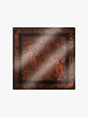Max Mara Silk Twill Scarf In Brown
