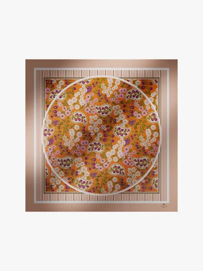 Max Mara Silk Twill Scarf In Orange