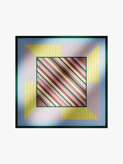 Max Mara Silk Twill Shawl In Multi