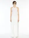 Max Mara Cotton Crew Neck Top With Ribbed Texture In White