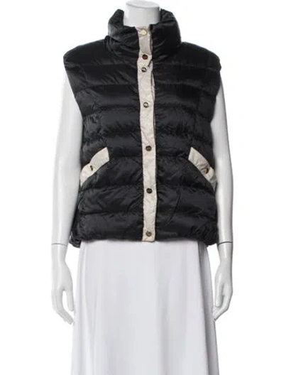 Pre-owned Max Mara Silk Vest W/ Tags In Black