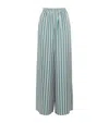 Max Mara Silk Wide-fit Trousers In Gray