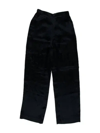 Pre-owned Max Mara Silk Wide Leg Pants In Blue
