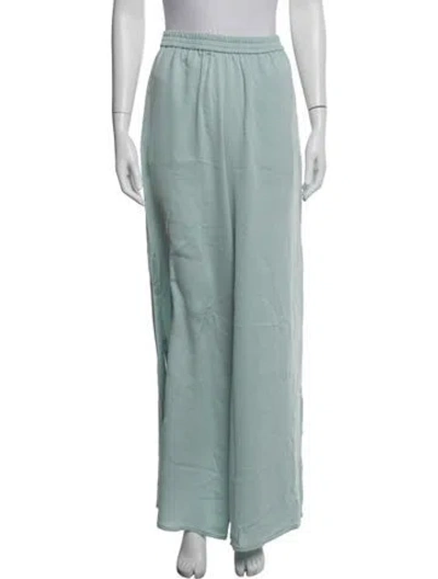 Pre-owned Max Mara Silk Wide Leg Pants In Multi