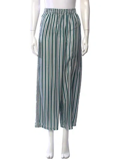 Pre-owned Max Mara Silk Wide Leg Pants In Multicolor