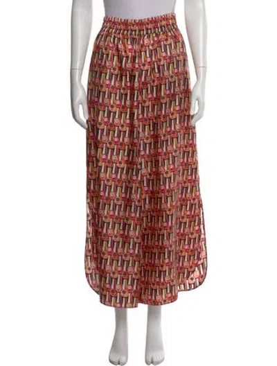 Pre-owned Max Mara Silk Wide Leg Pants In Pink