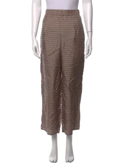 Pre-owned Max Mara Silk Wide Leg Pants In Pink