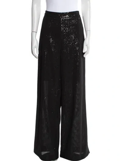 Pre-owned Max Mara Silk Wide Leg Pants W/ Tags In Black