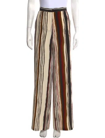 Pre-owned Max Mara Silk Wide Leg Pants W/ Tags In Neutral