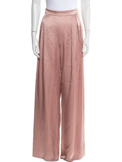 Pre-owned Max Mara Silk Wide Leg Pants W/ Tags In Pink