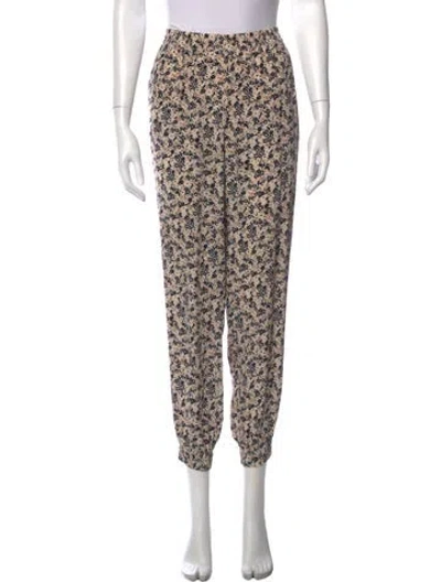 Pre-owned Max Mara Silk Wide Leg Pants In White
