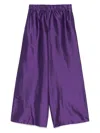 Max Mara Silk Wide-leg Trousers In Purple