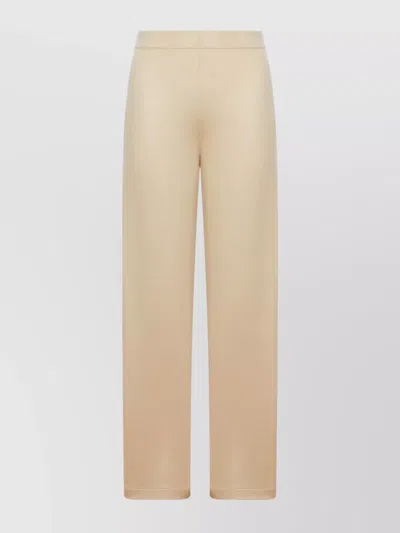 Max Mara Silk Wide-leg Trousers In Neutral