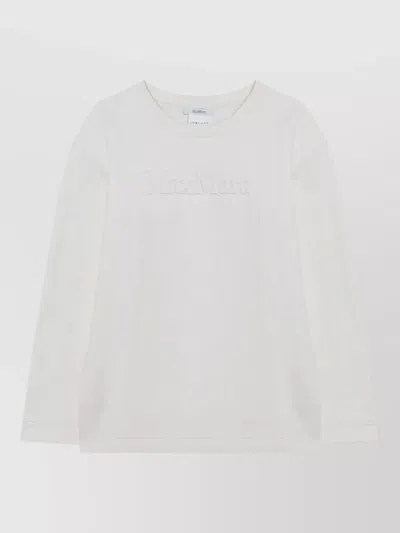 Max Mara Berma Sweatshirt In Silk-blend In White