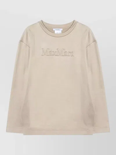 Max Mara Silk-blend Knitted Top In Neutral