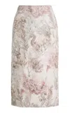 Max Mara Silk-organza Midi Skirt In White