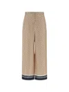 Max Mara Studio Mstottelia Printed Wide-leg Pants In Brown