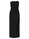 Max Mara Silva Wool-silk Dress In Black