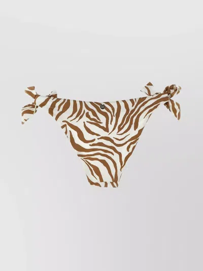 Max Mara 'silvana' Animal Print Bikini Briefs In Brown