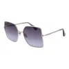 Max Mara Silver Women Sunglasses In Purple