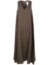 Max Mara Simeon Linen Sleevesless Dress Clothing In Brown