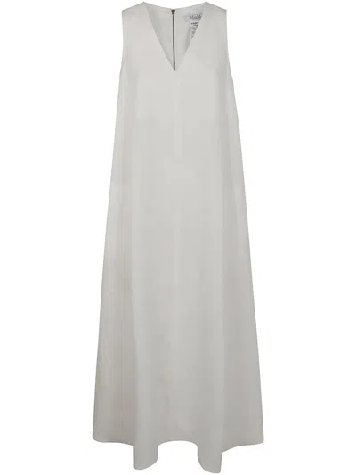 Max Mara Simeon Linen Sleevesless Dress Clothing In Beige
