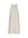 Max Mara Flared Silhouette Sleeveless V-neck Dress