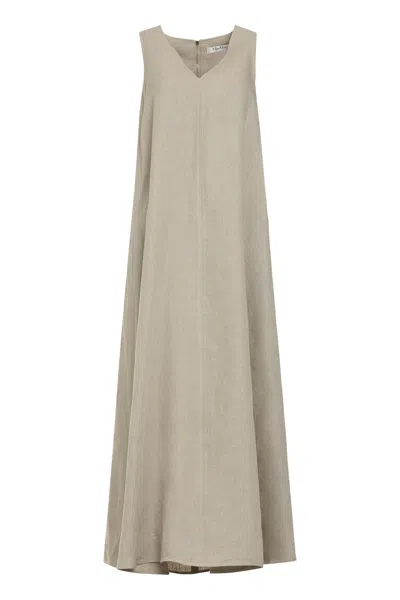 Max Mara Simeone Linen Dress In Neutral