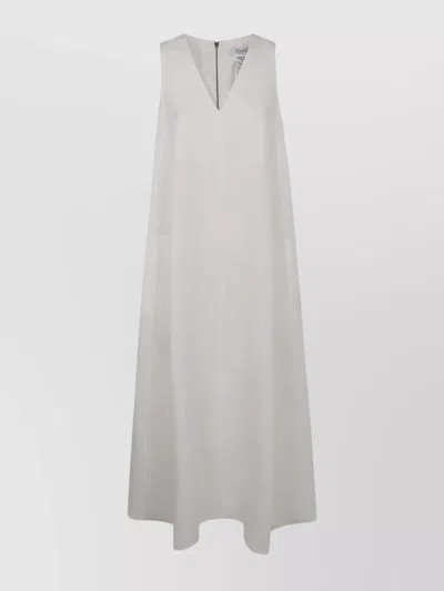 MAX MARA SIMEONE LINEN DRESS V NECKLINE