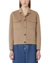 Max Mara Short Wool Coat In Brown