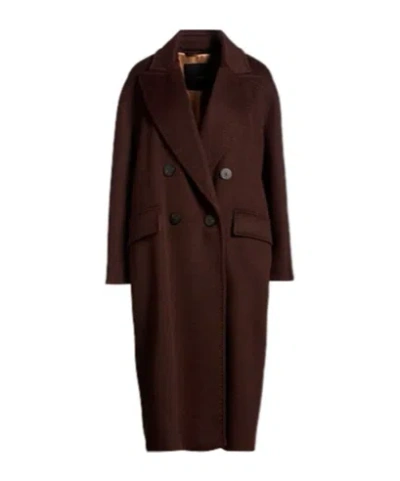 Max Mara Simple Double-breasted Overcoat In Multi