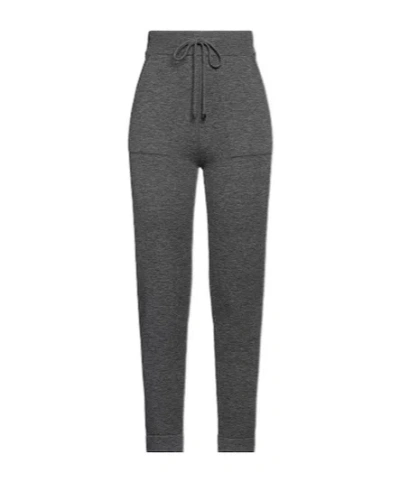 Max Mara Simple Knit Tapered Pants In Gray