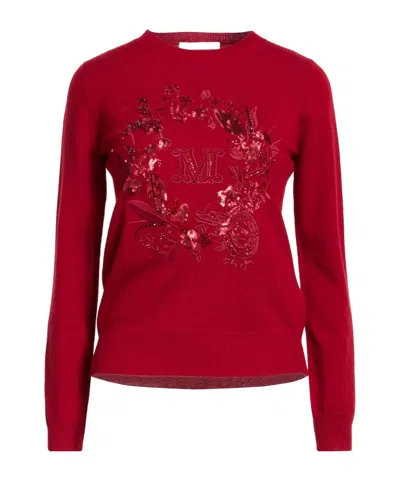 Max Mara Simple Knitted Top In Red