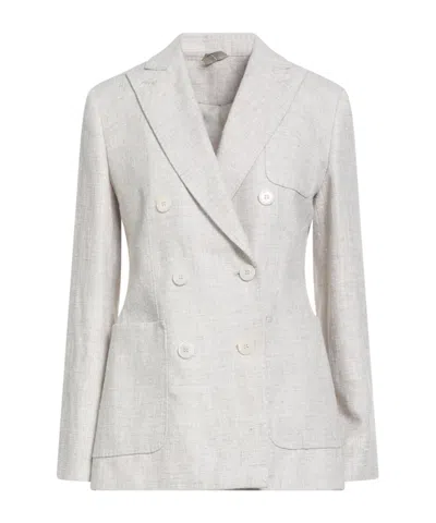 Max Mara Simple Long-sleeved Suit In White