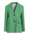 Max Mara Simple Single- Blazer In Green