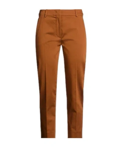 Max Mara Simple Slim-fit Pants In Brown