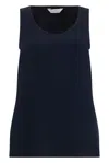 Max Mara Simple Smooth Tank Top In Blue
