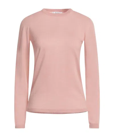 Max Mara Simple Solid-color Wool Knitted Sweater In Pink