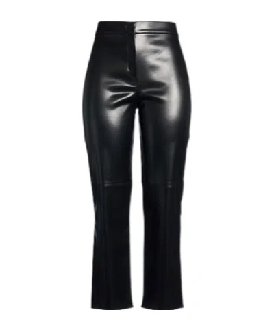Max Mara Simple Straight-leg Pants In Black
