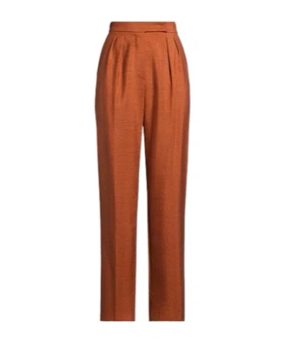 Max Mara Simple Straight-leg Pants In Brown