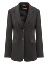 Max Mara Single-breasted Blazer In 黑色
