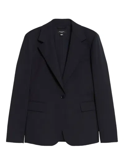 Max Mara Single-breasted Blazer In 蓝色
