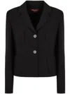 Max Mara Alpino Single-breasted Patch Pocket Jacket In Black