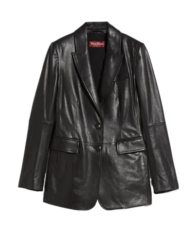 Max Mara Single-breasted Blazer In Black