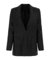 Max Mara "bohemian Linen Single-bre In Black