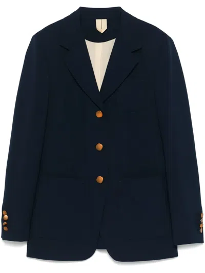 Max Mara Single-breasted Blazer In Blue